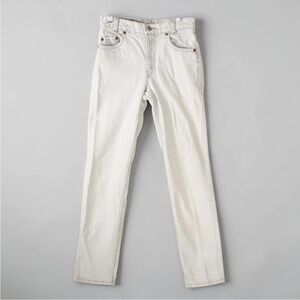 Vintage Levi's 505 Student Denim Jeans Light Wash Womens 25x31 White Made USA